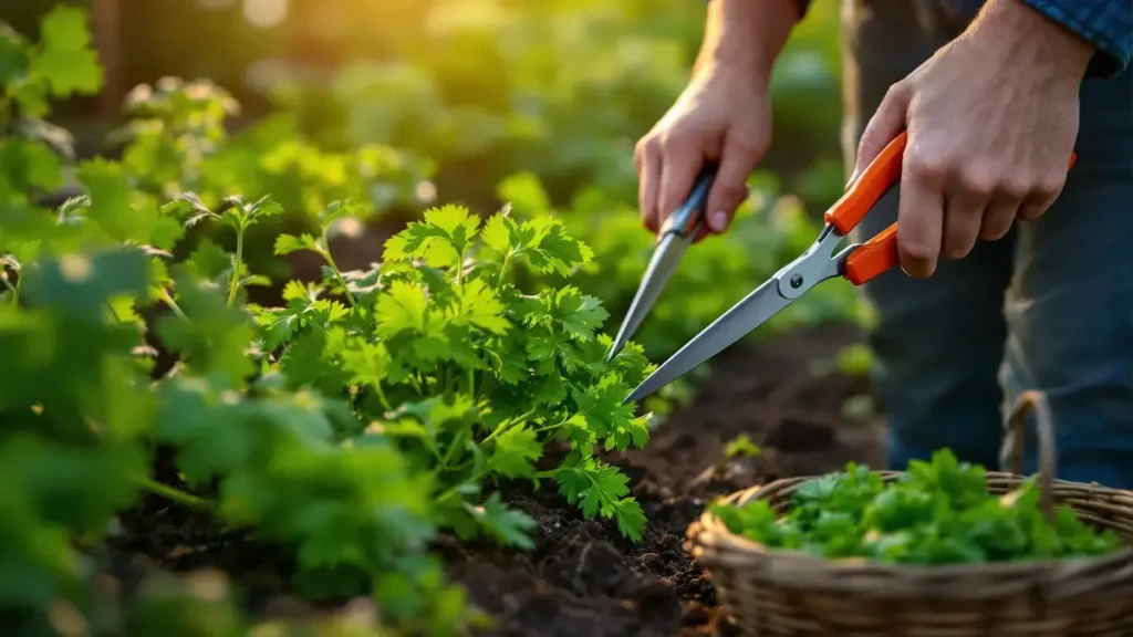 Een verrassende methode: ontdek hoe het elke avond knippen van peterselieblaadjes de voortdurende groei stimuleert